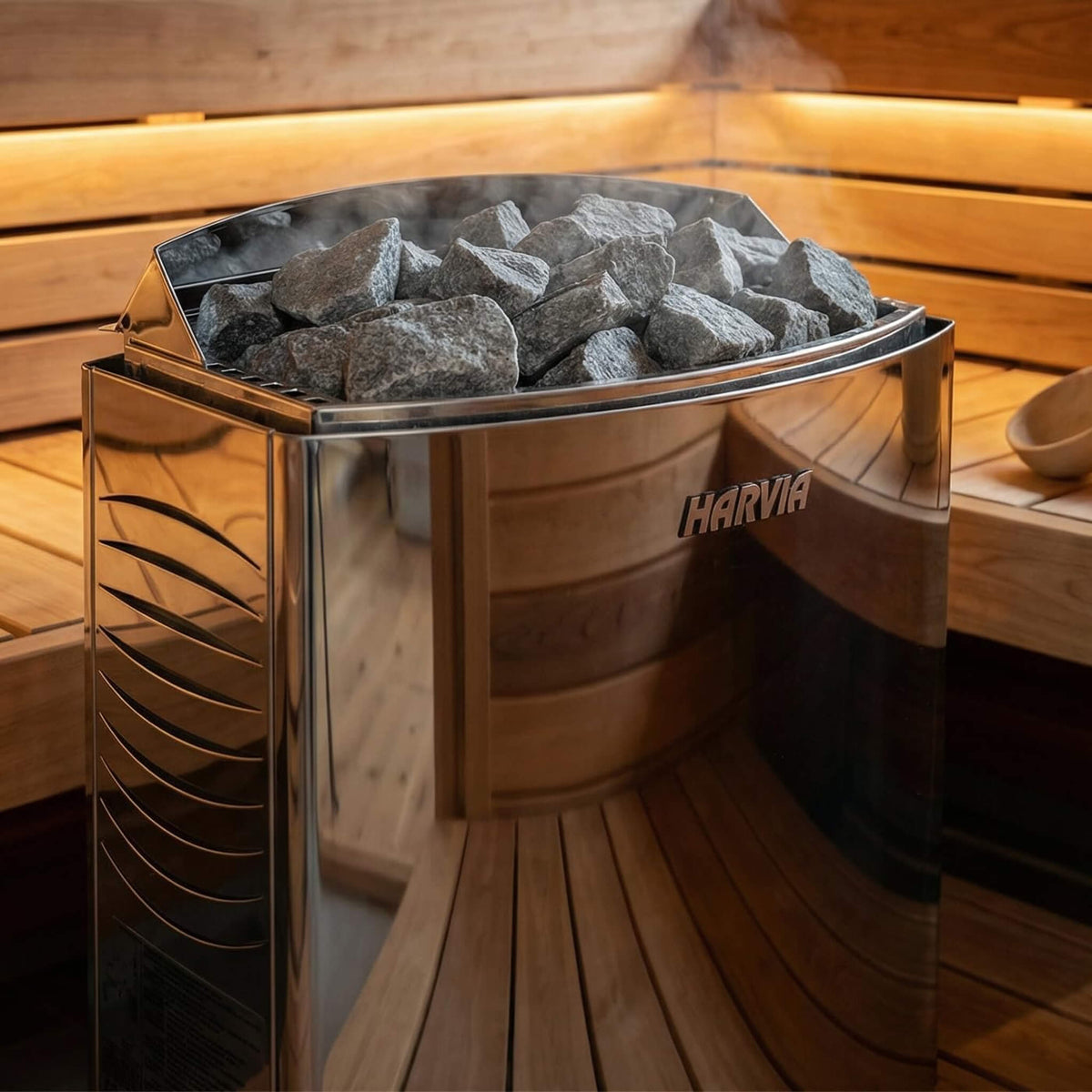 Rövia Elvaria 4-Person Indoor Canadian Red Cedar Infrared And Steam Sauna