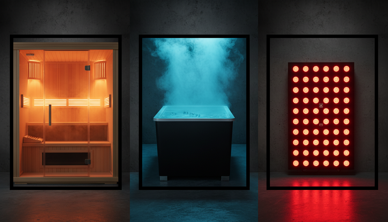 The Biohacker's Recovery Stack: Infrared Sauna + Cold Plunge + Red Light Therapy